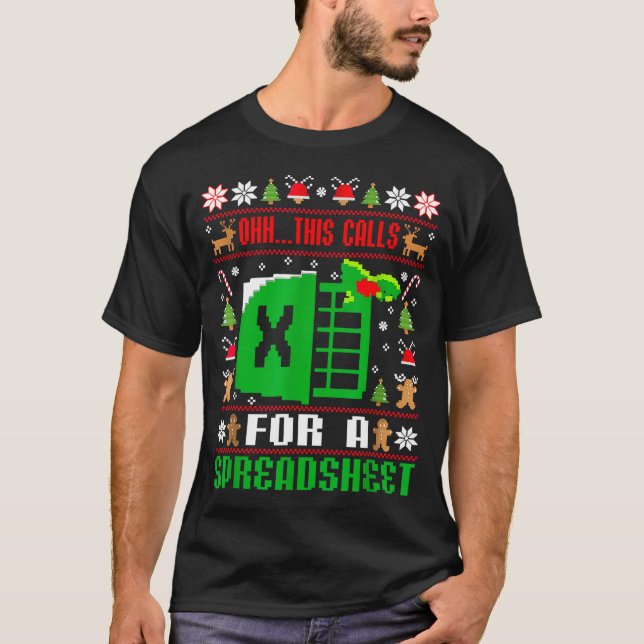 Oh This Calls For A Spreadsheet Christmas Sweater  (Anverso)
