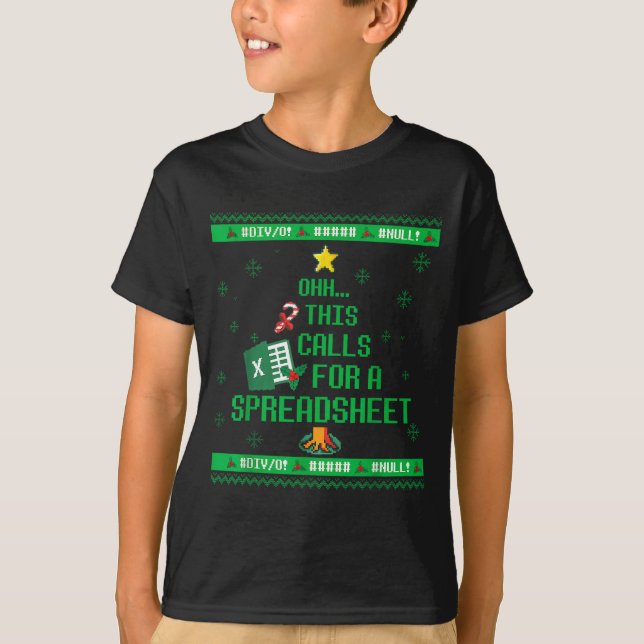 Oh This Calls For A Spreadsheet Christmas Sweater  (Anverso)