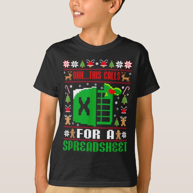 Oh This Calls For A Spreadsheet Christmas Sweater  (Anverso)