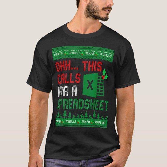 Oh This Calls For A Spreadsheet Christmas Sweater  (Anverso)