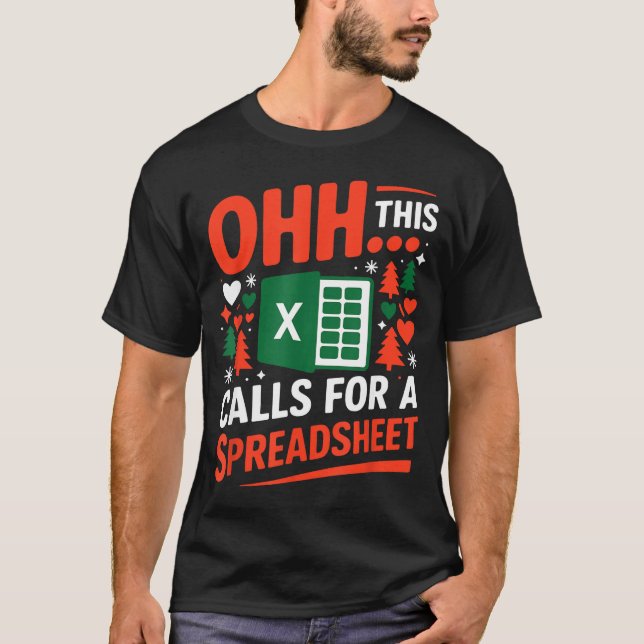 Oh This Calls For A Spreadsheet Christmas Sweater  (Anverso)