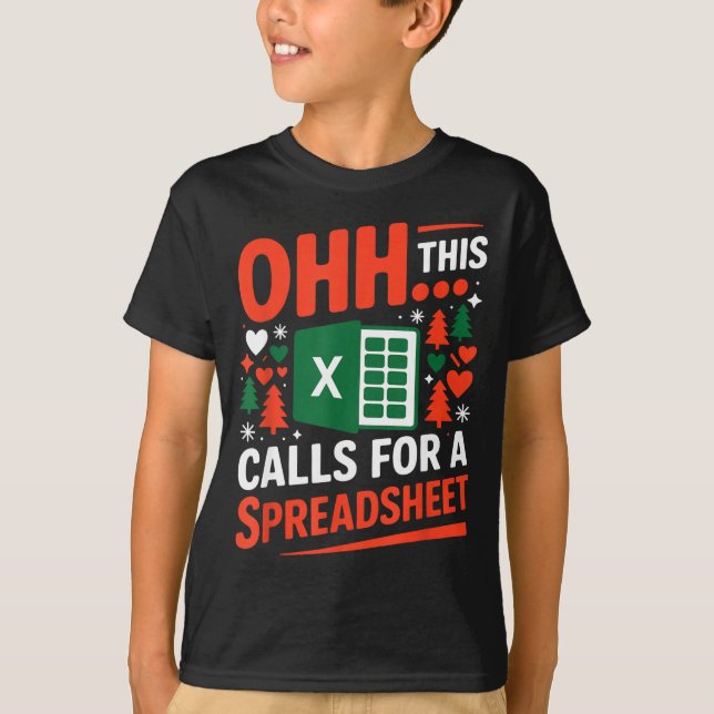 Oh This Calls For A Spreadsheet Christmas Sweater  (Anverso)