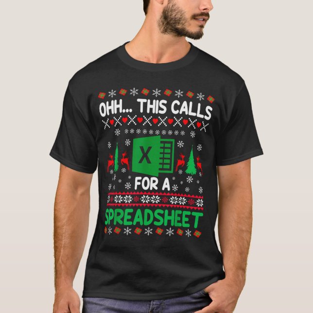 Oh This Calls For A Spreadsheet Christmas Sweater  (Anverso)