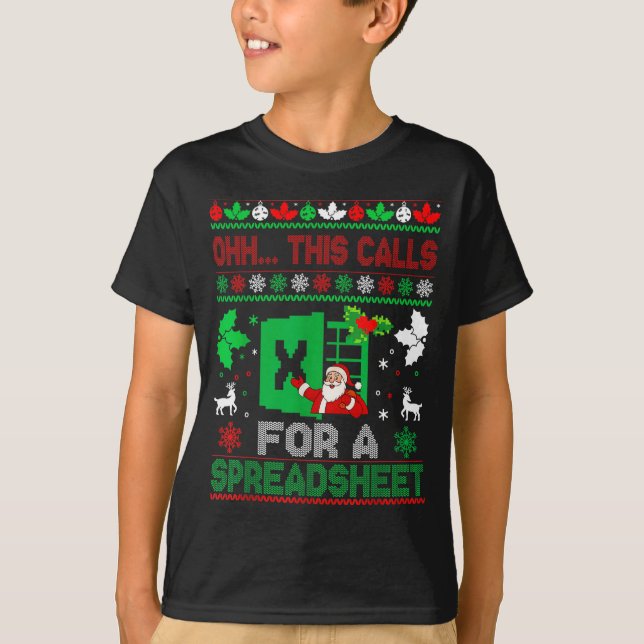 Oh This Calls For A Spreadsheet Christmas Sweater  (Anverso)