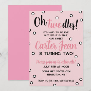 Oh Twodles Second Birday Pink Fiesta