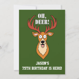 Oh Venado 75º cumpleaños invitación personalizada