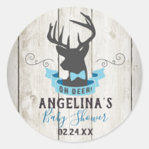 Oh venado Pegatinas de Baby Shower a favor de etiq