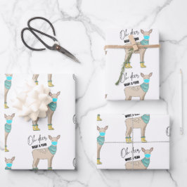 Oh Venado Qué Un Año Envolver Hojas De Papel