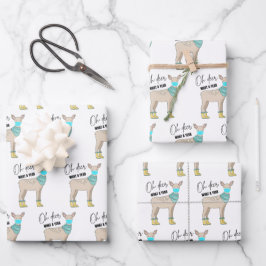 Oh Venado Qué Un Año Envolver Hojas De Papel