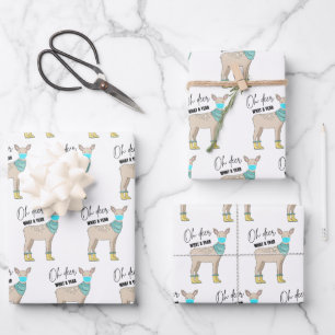 Oh Venado Qué Un Año Envolver Hojas De Papel