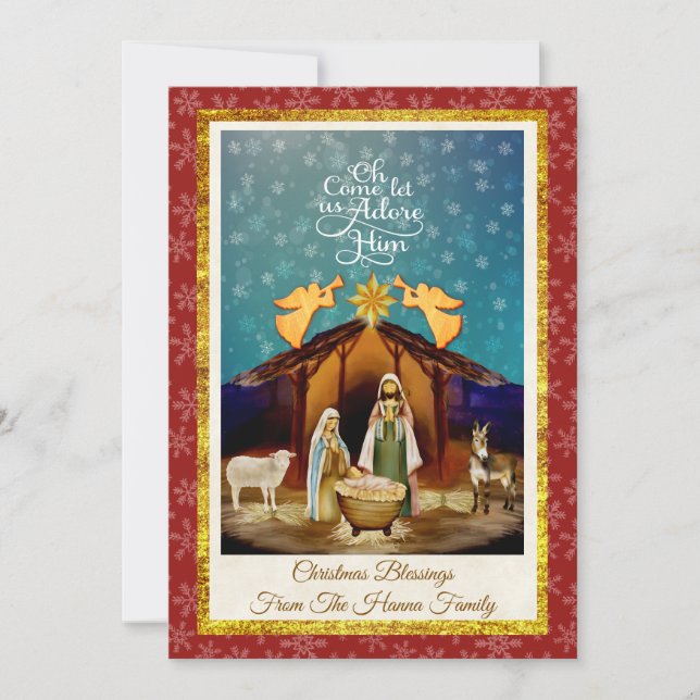 "Oh Venid Adoremosle" Natividad Navidad (Anverso)