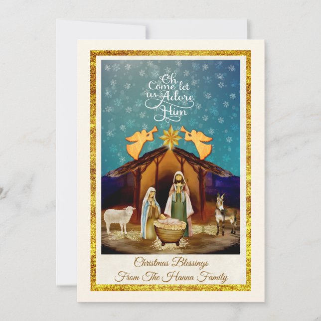"Oh Venid Adoremosle" Natividad Navidad (Anverso)