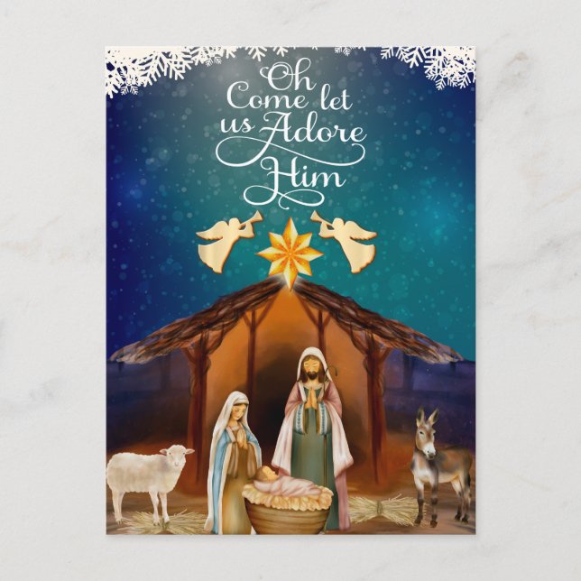 "Oh Venid Adoremosle" Natividad Navidad (Anverso)