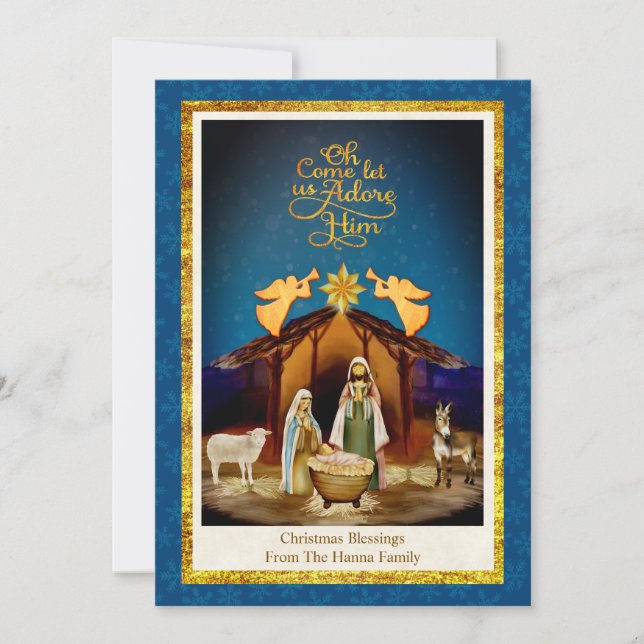 "Oh Venid Adoremosle" Natividad Navidad (Anverso)