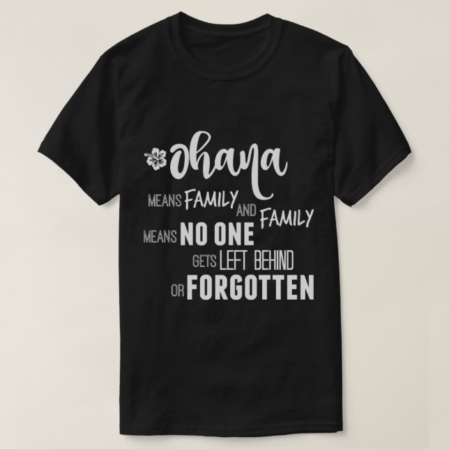 Ohana con camiseta esencial blanca (Diseño del anverso)