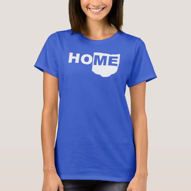 Ohio Hogar Lejos De La Camiseta Estatal (Anverso)