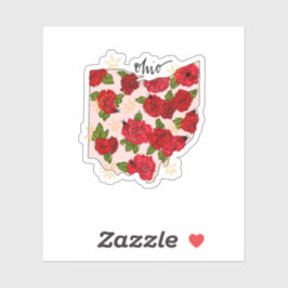 Ohio Ilustrado Pegatina de Estado