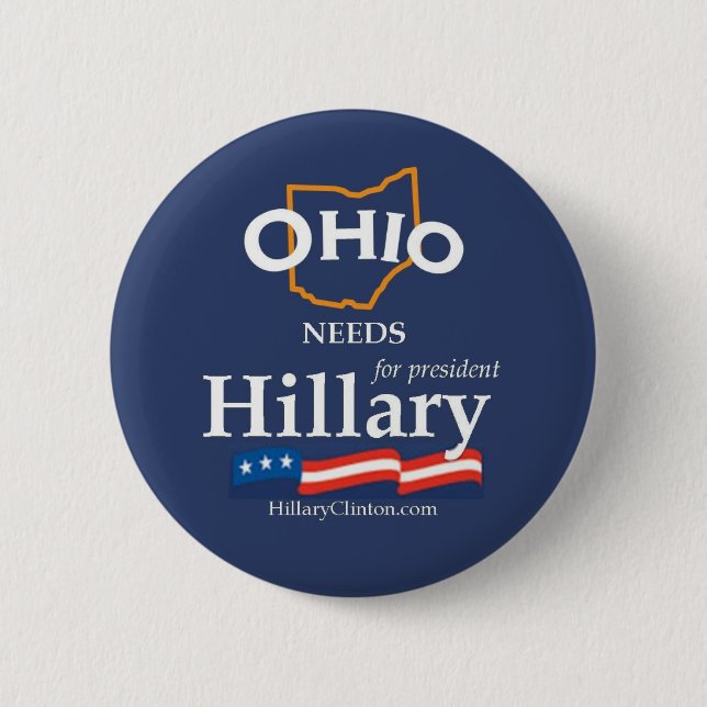 Ohio necesita el botón de Hillary (Anverso)