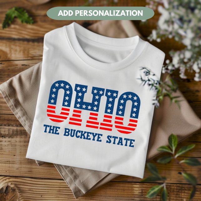 Ohio Patriótico La camiseta del Personalizado del  (Subido por el creador)