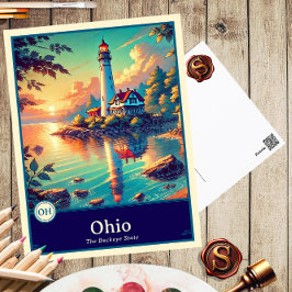 Ohio | Tarjeta Postal con sombreado tipo Cel al es