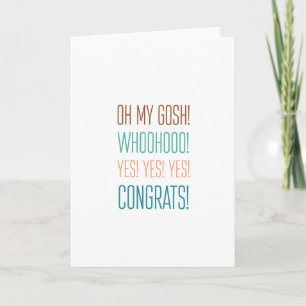 ¡OHMYGOSH! ¡Congrats! Tarjeta