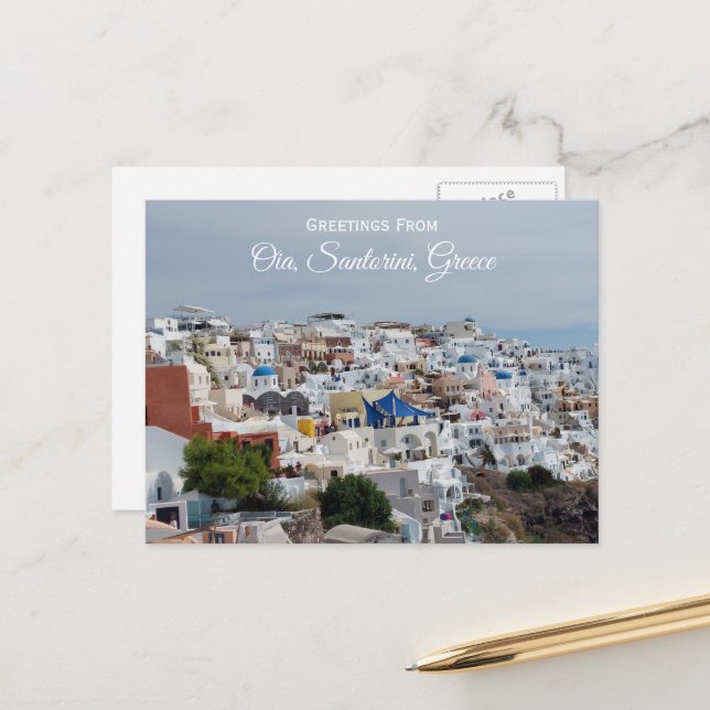 Oia, Santorini, postal de Grecia (Anverso/Reverso In Situ)