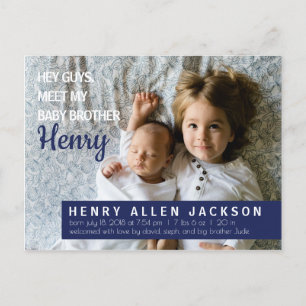 Oigan Anuncio de nacimiento Hermana Mayor