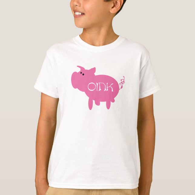 Oink camisetas y regalos rosados del cerdo (Anverso)