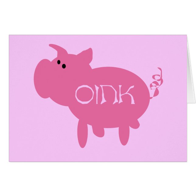 Oink camisetas y regalos rosados del cerdo (Anverso (Horizontal))