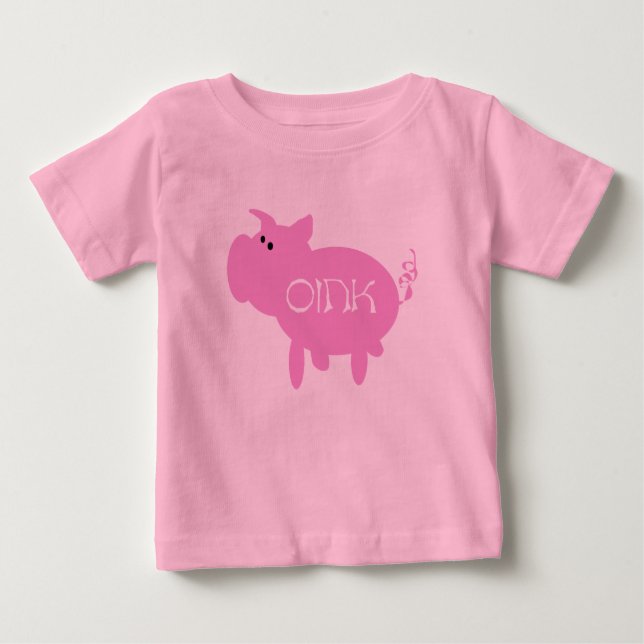 Oink camisetas y regalos rosados del cerdo (Anverso)