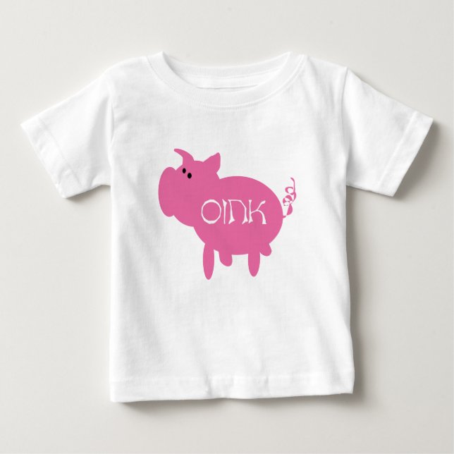 Oink camisetas y regalos rosados del cerdo (Anverso)