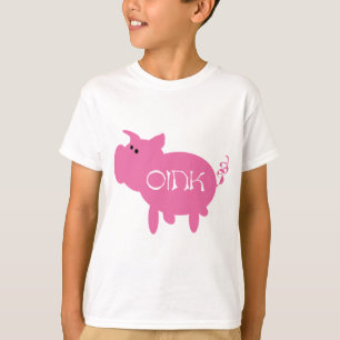 Oink camisetas y regalos rosados del cerdo