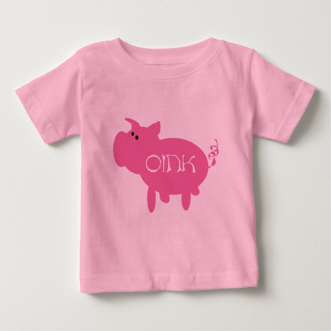Oink camisetas y regalos rosados del cerdo (Anverso)