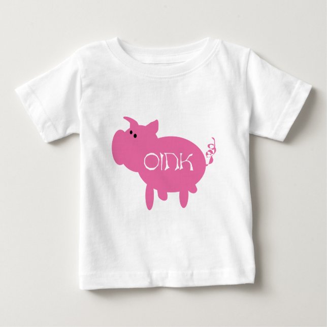 Oink camisetas y regalos rosados del cerdo (Anverso)