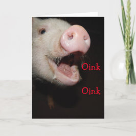 Oink significa que te quiero, tarjeta del día de l
