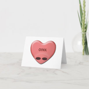 "OINK" tarjeta de la tarjeta del día de San