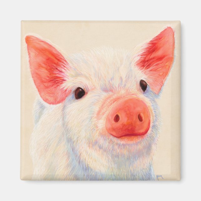 Oinker Lil" - Imán de cerdo (Frente)