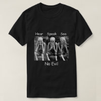 Oír Hablar No Ve Malos Esqueletos Camisetas