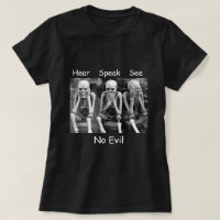 Oír Hablar No Ve Malos Esqueletos Camisetas