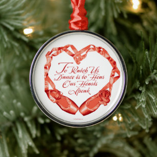 Oír Nuestro Corazón De Ballet Ornamento Metalizado