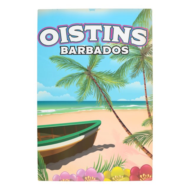 Oistins Barbados vintage beach poster (Anverso)