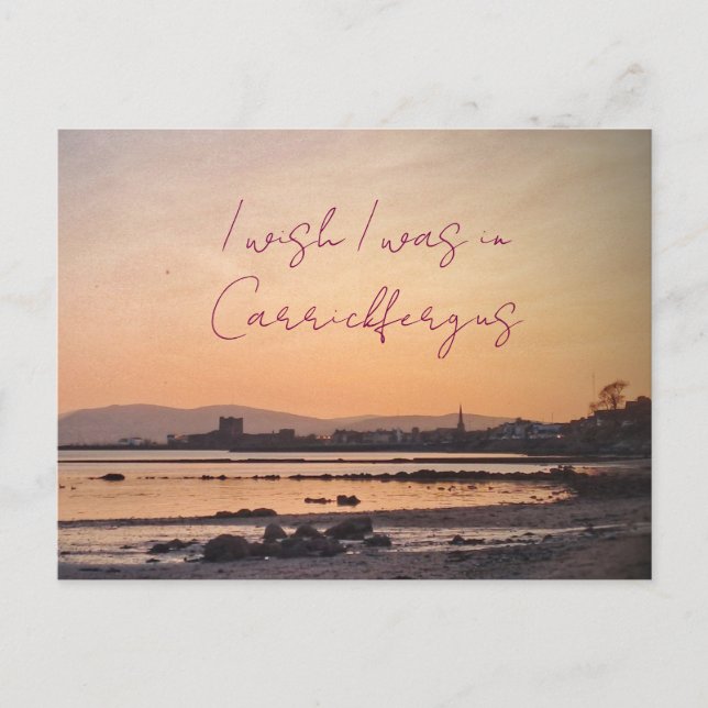Ojalá estuviera en la postal de Carrickfergus (Anverso)