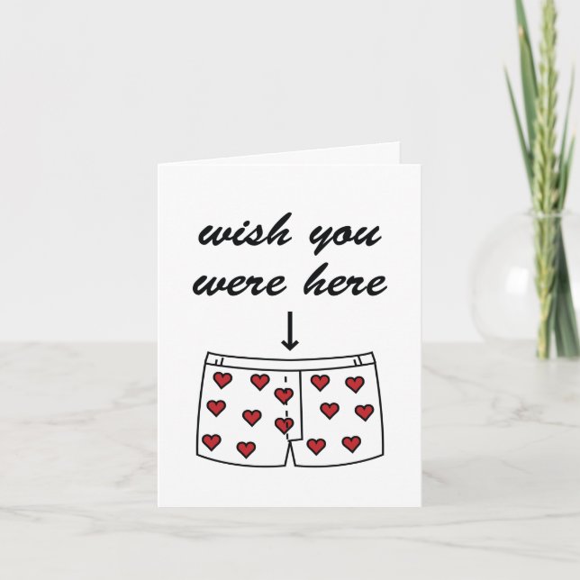 Ojalá Estuvieras Aquí. Tarjeta de San Valentín. (Anverso)