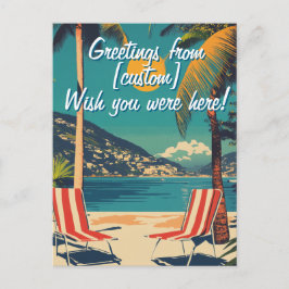 Ojalá estuvieras aquí! tarjeta postal de personali