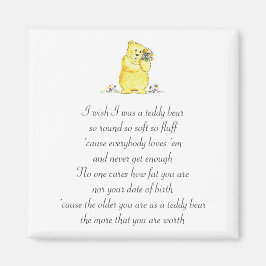 Ojalá Fuera Un Imán De Poema De Oso De Teddy