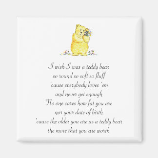 Ojalá Fuera Un Imán De Poema De Oso De Teddy