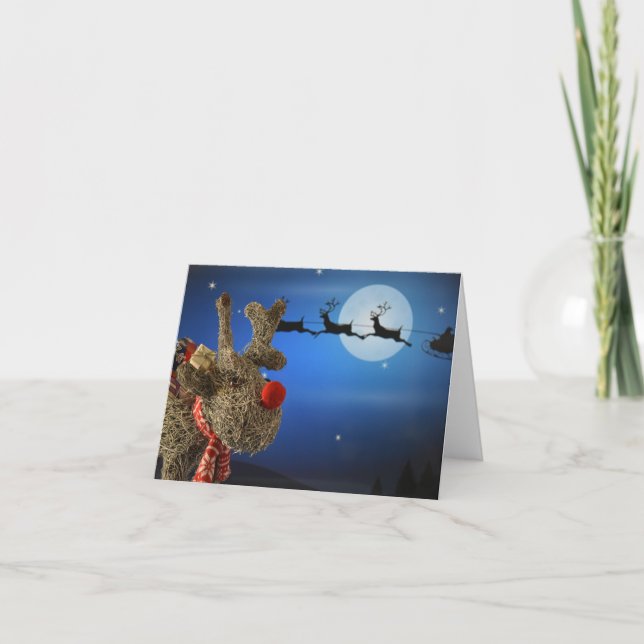 Ojalá pudiera volar. Tarjeta de navidad (Anverso)