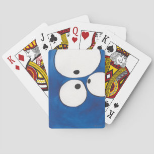 Ojo a ojo, azul, cartas de juego