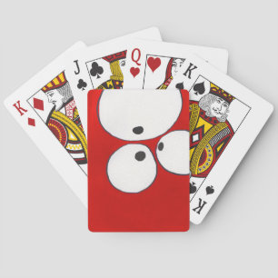 Ojo a ojo, rojo, cartas de juego