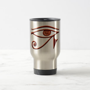 Ojo ardiente de la taza del viaje de Horus